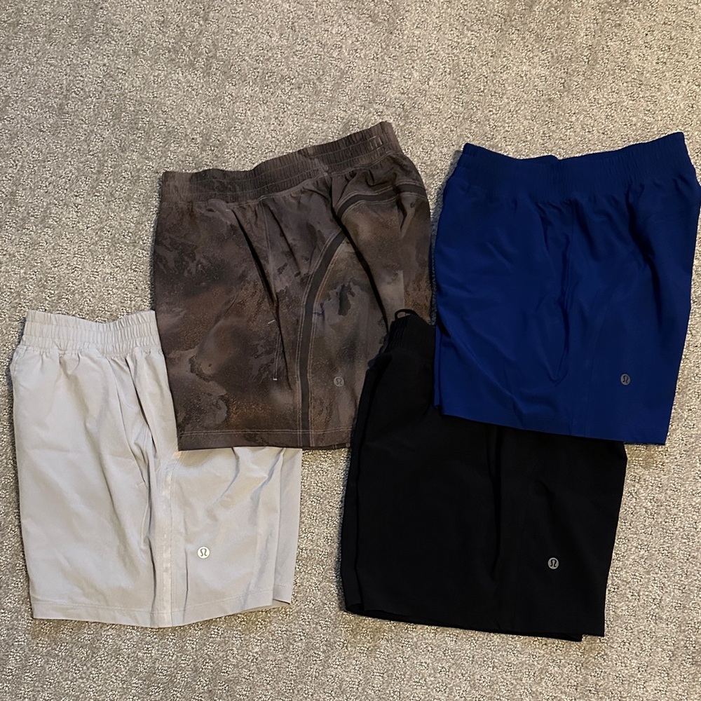 lululemon athletica Men's Athletic Shorts - Black, Blue, Brown, Cream